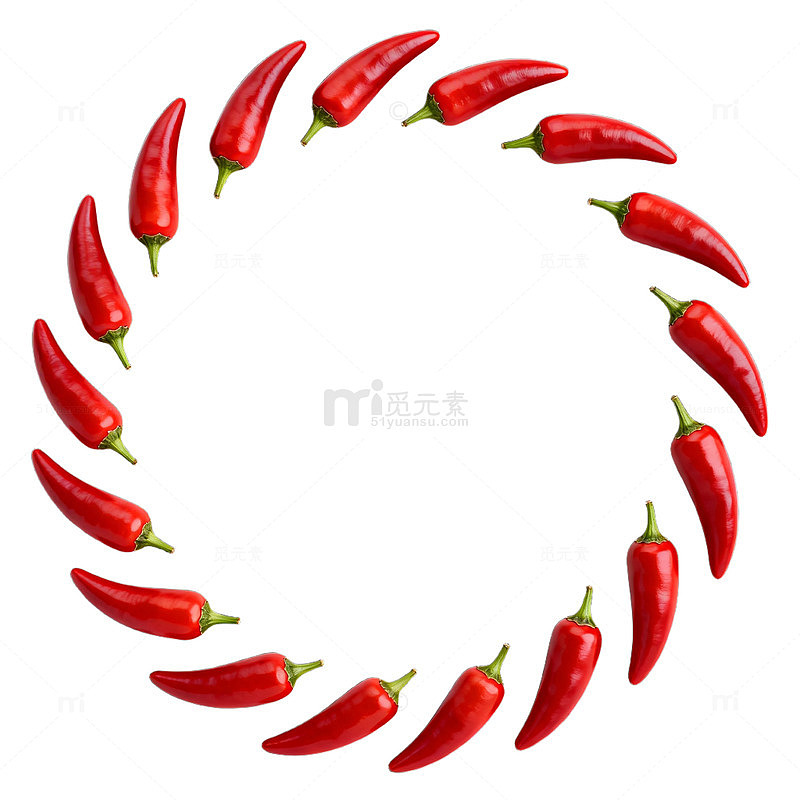 红辣椒圆环创意图案