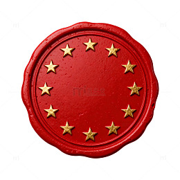 欧盟标志红色印章图案