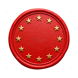 红色星旗圆形图案设计