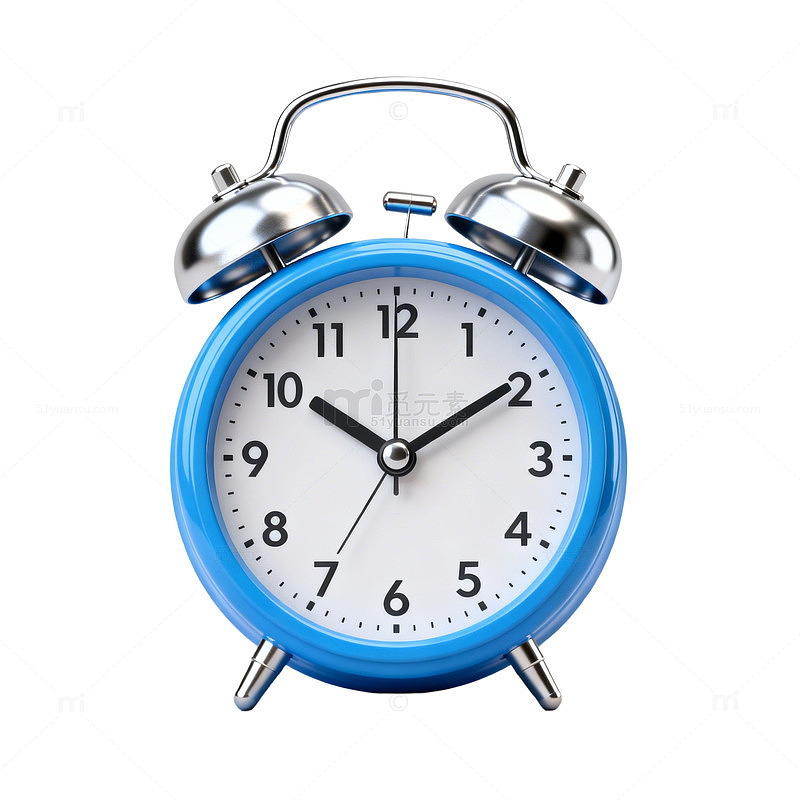 蓝色经典闹钟素材