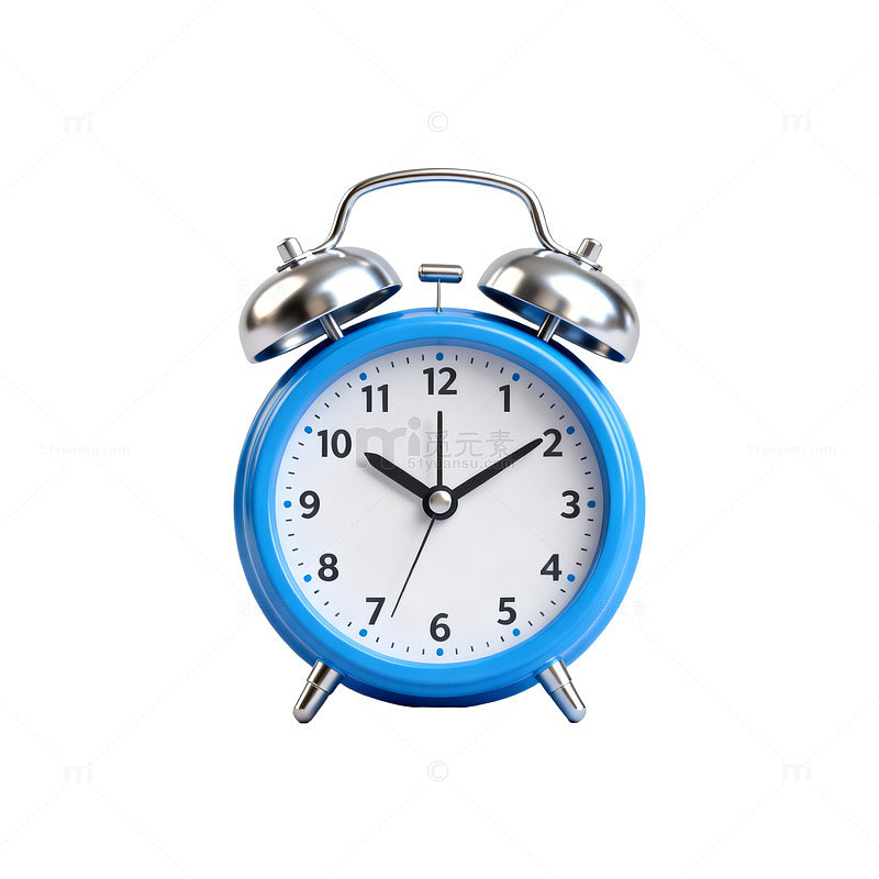 蓝色经典闹钟静物摄影