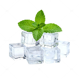 薄荷冰块清凉创意摄影