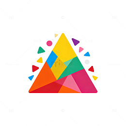 多彩三角形几何创意图形设计