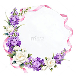 花卉装饰邀请函设计素材