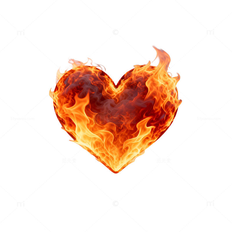 火焰心形创意艺术图片