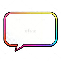 彩虹边框对话框图案设计素材