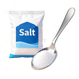 盐袋子勺子简约静物