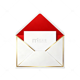 红白信封精致邮件