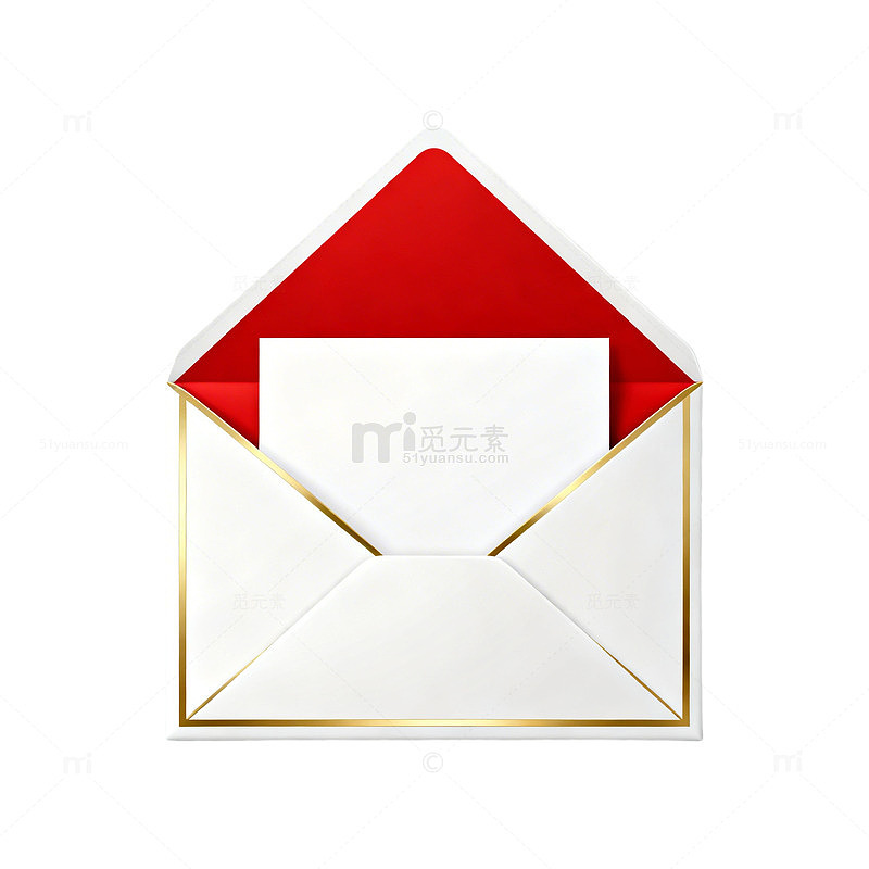 红白信封精致邮件