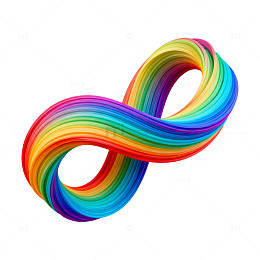 彩虹色无穷符号艺术设计