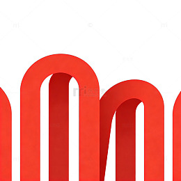 AI生成抽象红色曲线图案设计