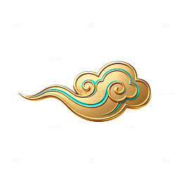 金色云纹装饰图案