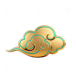 金色祥云图案设计素材