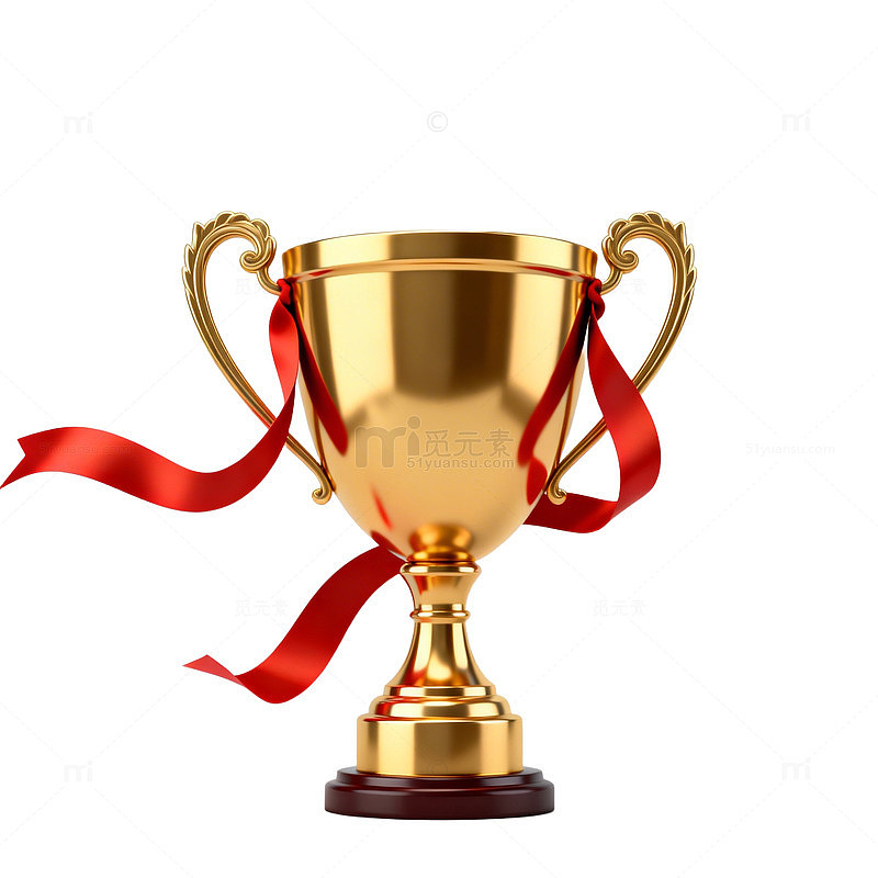 金色奖杯荣誉象征