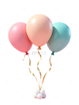 粉色气球彩带飘逸78