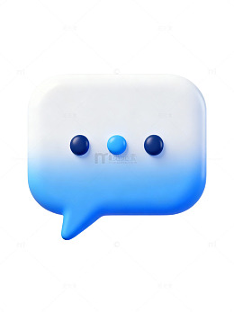 蓝色渐变对话气泡图标16