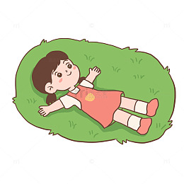 春天踏青野游草地元素