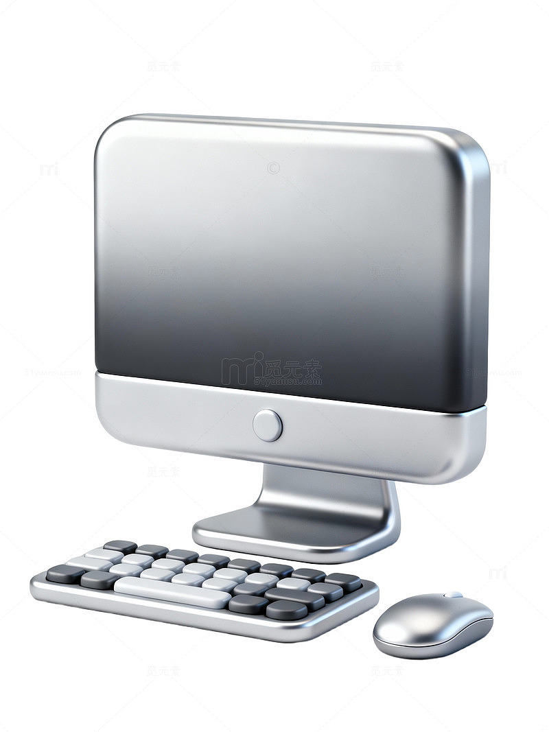银色电脑设备套装38