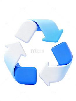 蓝白循环回收图标95