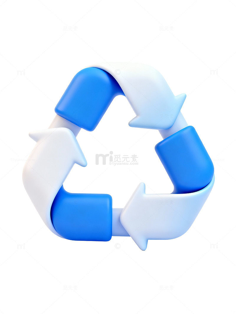 蓝白循环回收标志33