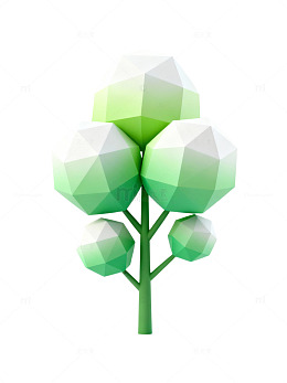 绿色几何树形图案63