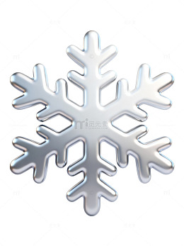 银色金属质感雪花22