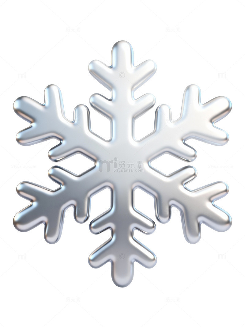 银色金属质感雪花22