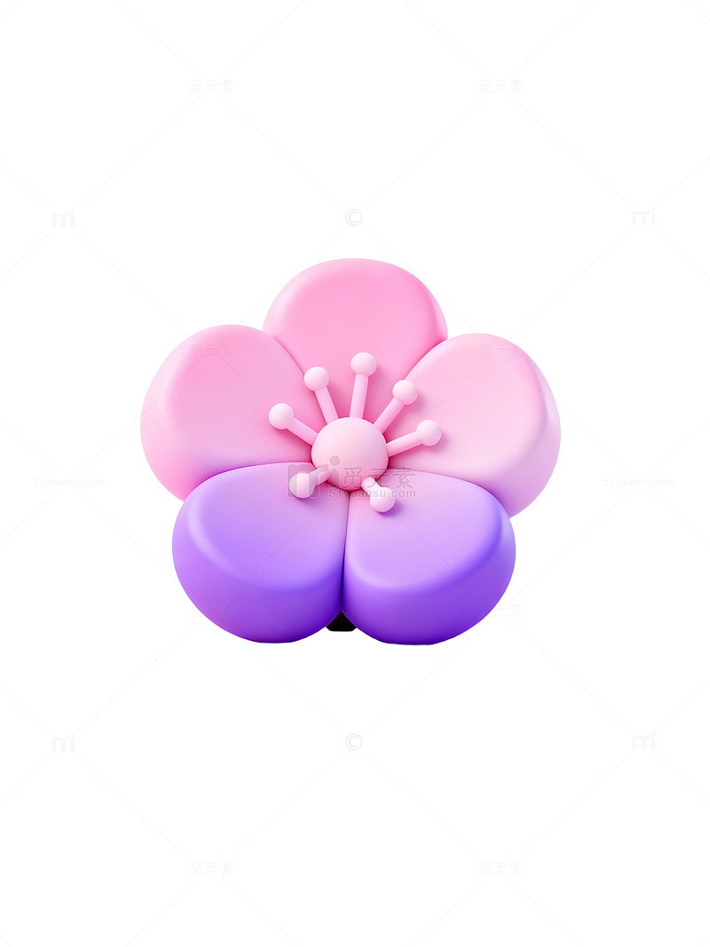 粉色渐变卡通花朵92