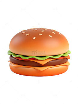 卡通汉堡插画90