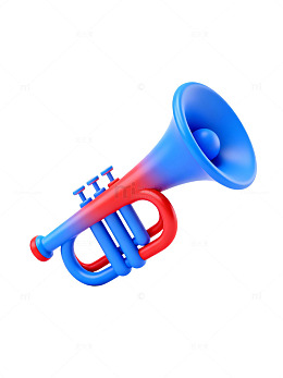 卡通小号插画39