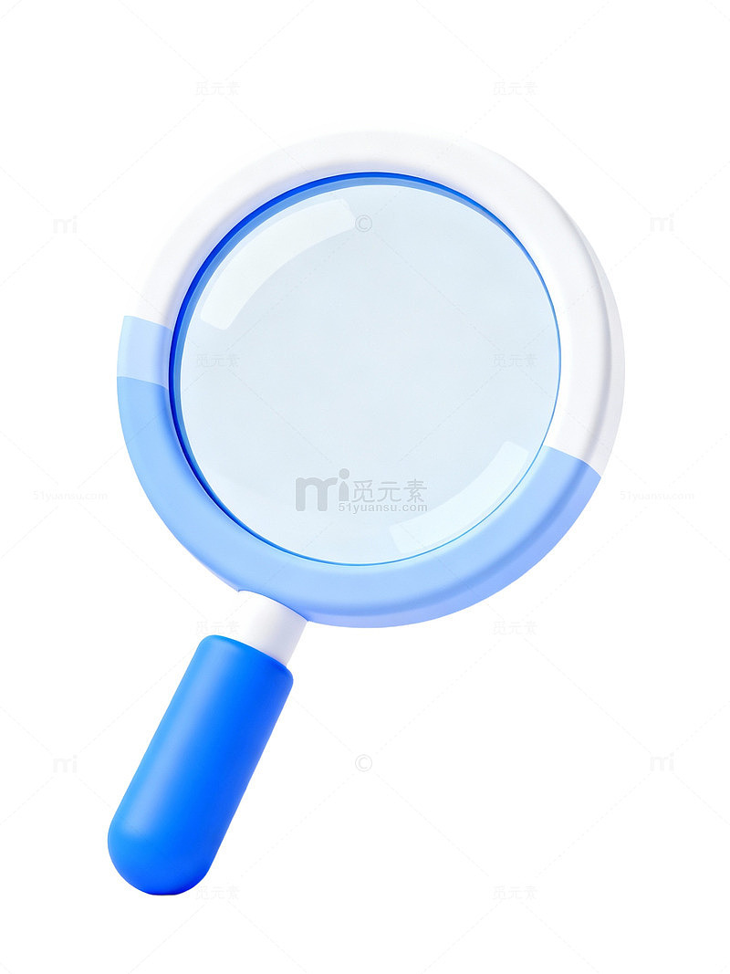 蓝色放大镜图标46