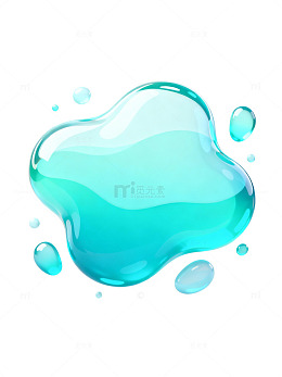 蓝色水滴云朵图案84