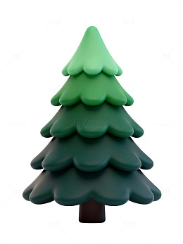 卡通圣诞树插画33