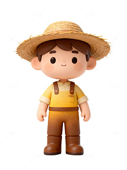 可爱农民卡通形象91