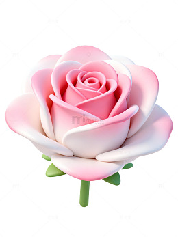 粉色玫瑰花3D模型11