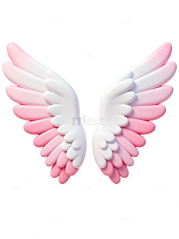 粉色渐变天使翅膀91