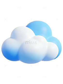 蓝色卡通云朵图案70