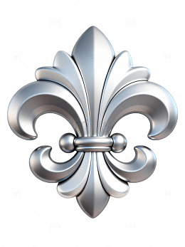 银色鸢尾花金属纹样38