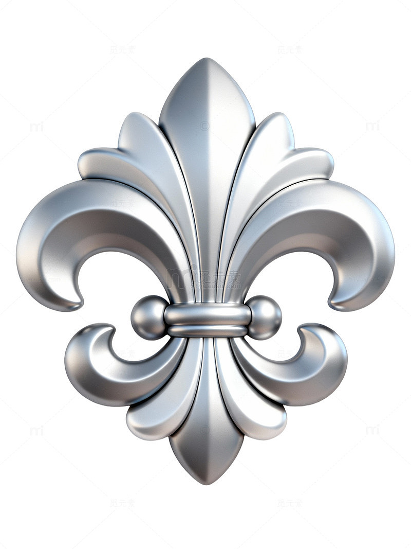 银色鸢尾花金属纹样38