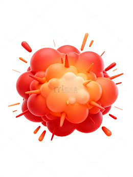 橙红爆炸气泡特效61