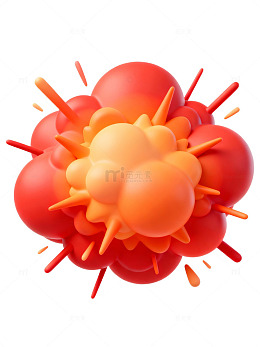 橙红爆炸气泡特效95
