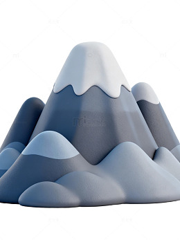 卡通雪山插画54