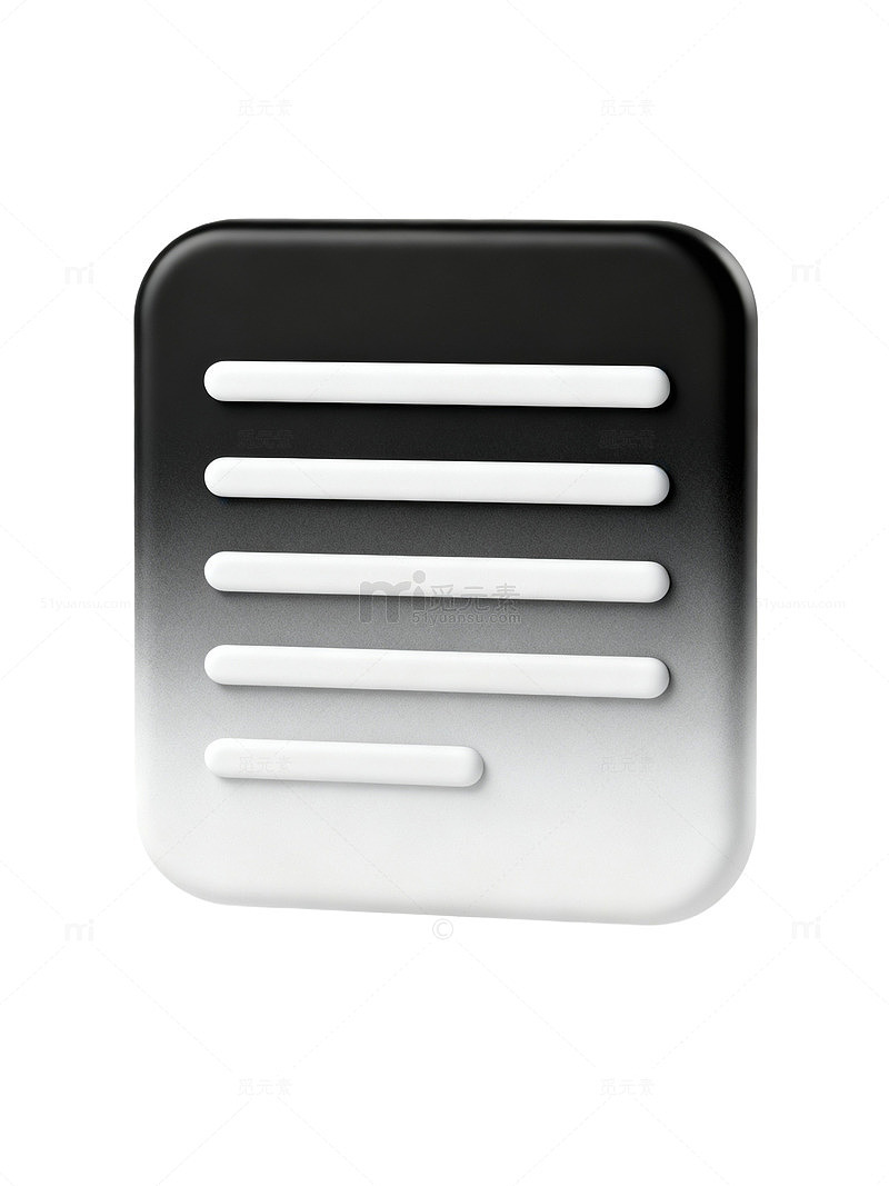 黑白渐变文字图标01