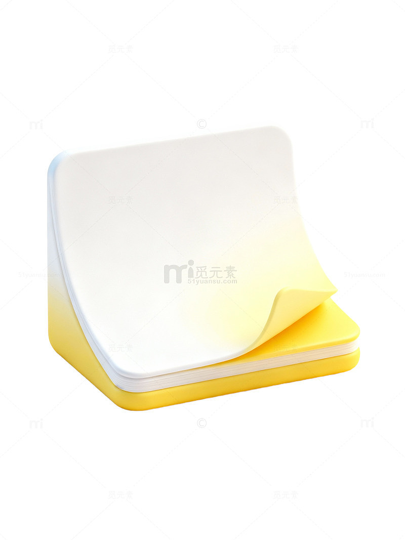 黄色便签纸贴纸01