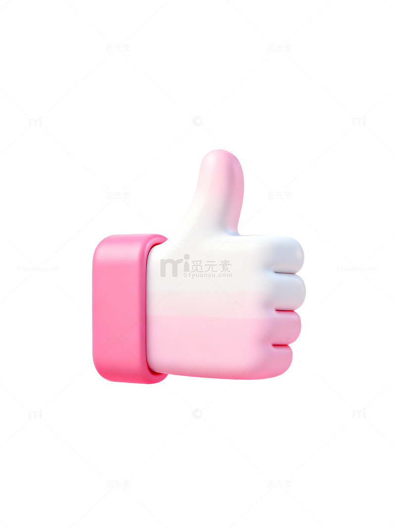 粉色渐变点赞图标26