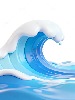 蓝色奶油浪花特效59