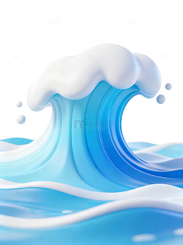 蓝色海浪波纹背景43