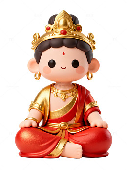 卡通佛像人物插画99