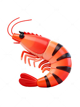 卡通虾造型设计12