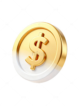 金色美元符号金币53